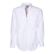 Witte Katoenen Overhemd met Gestreepte Placket Thom Browne , White , H...