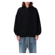 Zwarte Gebreide Half Zip Hoodie Aw24 Fear Of God , Black , Heren