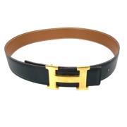 Pre-owned Leather belts Hermès Vintage , Black , Dames