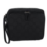 Pre-owned Canvas clutches Gucci Vintage , Black , Dames