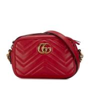 Pre-owned Leather shoulder-bags Gucci Vintage , Red , Dames