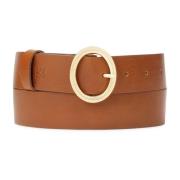 Leren riem met gouden gesp Kazar , Brown , Dames