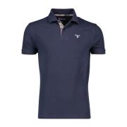 Polo Shirt Korte Mouw Donkerblauw Barbour , Blue , Heren