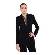 Dubbelbreasted blazer en flare broek Silvian Heach , Black , Dames