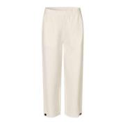 Elastische broek met knoopdetails Masai , Beige , Dames