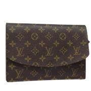 Pre-owned Canvas clutches Louis Vuitton Vintage , Brown , Dames