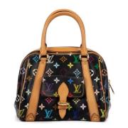 Pre-owned Canvas handbags Louis Vuitton Vintage , Black , Dames