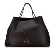 Pre-owned Leather totes Gucci Vintage , Brown , Dames