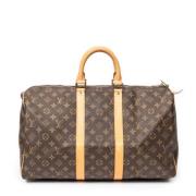 Pre-owned Coated canvas handbags Louis Vuitton Vintage , Brown , Dames