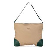 Pre-owned Canvas shoulder-bags Prada Vintage , Beige , Dames