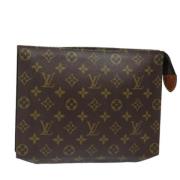 Pre-owned Canvas pouches Louis Vuitton Vintage , Brown , Dames