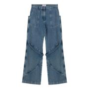 Relaxed fit denim jeans The Attico , Blue , Dames