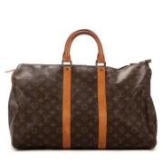 Pre-owned Coated canvas handbags Louis Vuitton Vintage , Brown , Dames