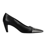 Stalen Neus Leren Pumps Premiata , Black , Dames