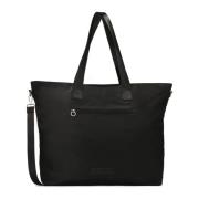 Dames ruime stoffen tas in het zwart Kazar Studio , Black , Dames