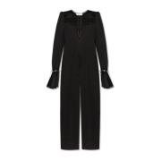 Zijden Jumpsuit met Kant Saint Laurent , Black , Dames