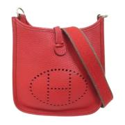 Pre-owned Leather shoulder-bags Hermès Vintage , Red , Dames