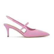 Roze gelakte pumps met blootgestelde hielen Kazar Studio , Pink , Dame...