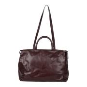 Gegraveerde Logo Tote Tas met Handvatten Marsell , Brown , Dames