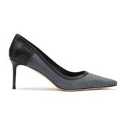 Denim stof en leren pumps Kazar Studio , Blue , Dames