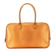 Pre-owned Leather handbags Hermès Vintage , Orange , Dames