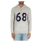 Wol Alpaca Hoodie met Raglanmouwen Sun68 , Gray , Heren