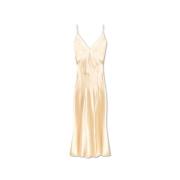 Zijden hemdjurk Saint Laurent , Beige , Dames