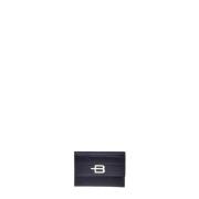 Wallet in black monogram leather Baldinini , Black , Dames