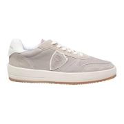 Grijze Leren Sneakers Veterschoenen Schoenen Philippe Model , Beige , ...