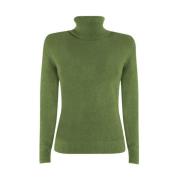 Zachte Viscose Trui met Lurex Details YES ZEE , Green , Dames