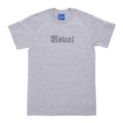 Heather Grey Barrio Tee Ronde Hals Korte Mouw Usual , Gray , Heren