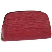 Pre-owned Leather pouches Louis Vuitton Vintage , Red , Dames