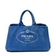 Pre-owned Canvas handbags Prada Vintage , Blue , Dames