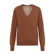 Luxe Bruine Merinowollen Trui Dries Van Noten , Brown , Dames