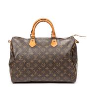 Pre-owned Coated canvas handbags Louis Vuitton Vintage , Brown , Dames