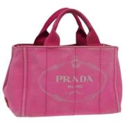 Pre-owned Canvas handbags Prada Vintage , Pink , Dames