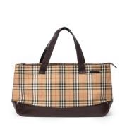 Pre-owned Canvas totes Burberry Vintage , Beige , Dames