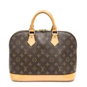 Pre-owned Coated canvas handbags Louis Vuitton Vintage , Brown , Dames