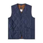 Navy Militaire Stijl Gewatteerd Vest Taion , Blue , Heren