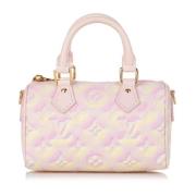 Pre-owned Leather handbags Louis Vuitton Vintage , Pink , Dames