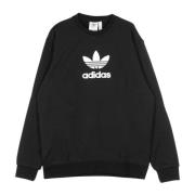 Premium Zwart Lichtgewicht Crewneck Sweatshirt Adidas , Black , Heren