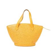 Pre-owned Leather handbags Louis Vuitton Vintage , Yellow , Dames