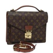 Pre-owned Canvas handbags Louis Vuitton Vintage , Brown , Dames