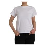 Katoenen T-shirt met Ronde Hals Balenciaga , White , Dames