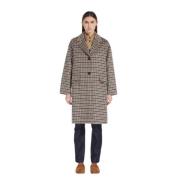 Geruite Wollen Jas Max Mara , Gray , Dames