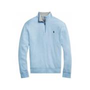 Demi-Zip Katoenmix Trui Polo Ralph Lauren , Blue , Heren