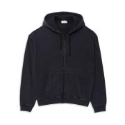 Hoodie Loose Fit Zwart Lacoste , Black , Heren