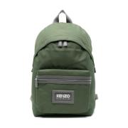 Canvas rugzak met ritssluiting Kenzo , Green , Heren