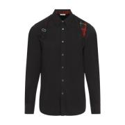 Zwarte overhemden voor mannen Aw24 Alexander McQueen , Black , Heren