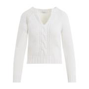 Witte Trui voor Vrouwen Aw24 Max Mara , White , Dames